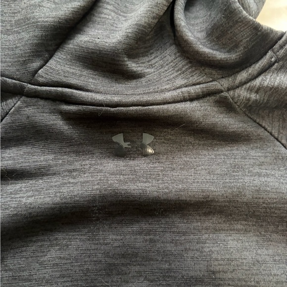 Under Armour Women's Charcoal Gray Pullover Hoodie with Logo - Picture 6 of 6